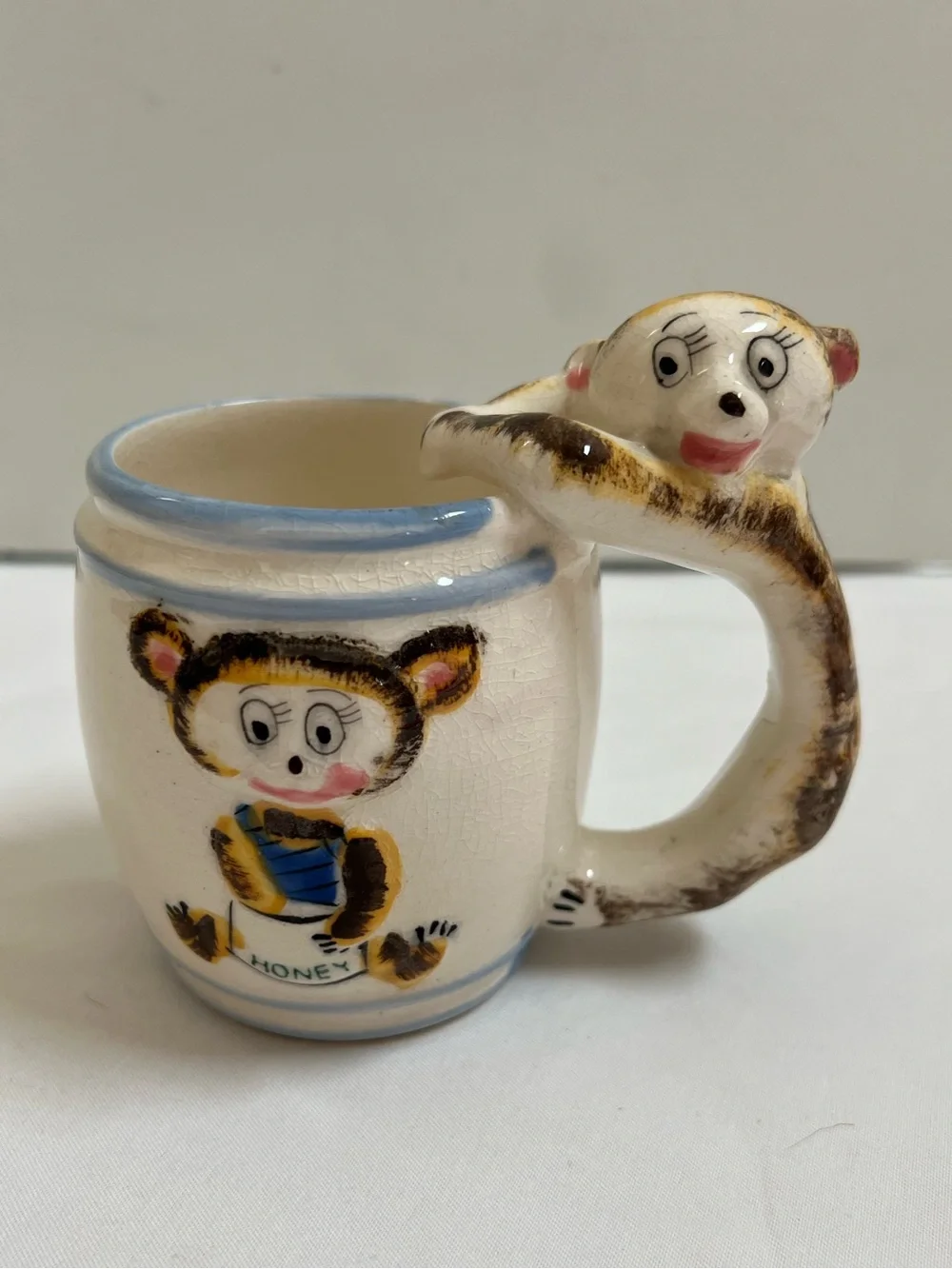 Vintage Honey Bear Farm Children's Cup Mug For Milk  Juice 1950’s Hand Decorated